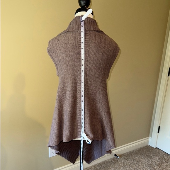 Urban Behavior Vest Poncho Lagenlook Mauve Wool Blend Knit Women’s Size S - Picture 4 of 9